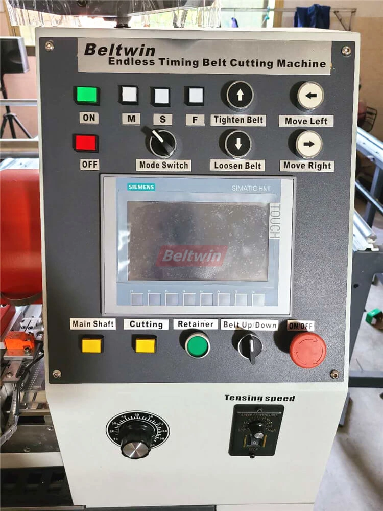 Kundenspezifische Zahnriemenschneidemaschine für Ammega USA