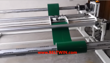 Förderband-Schneidemaschine mit Aufwicklern für PVC/PU-Band