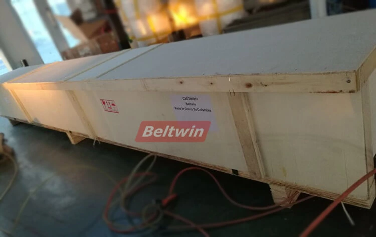 Beltwin 3400 x 150 mm Wasserkühlungspresse Lieferung nach Kolumbien, effektive Länge: 3200 mm