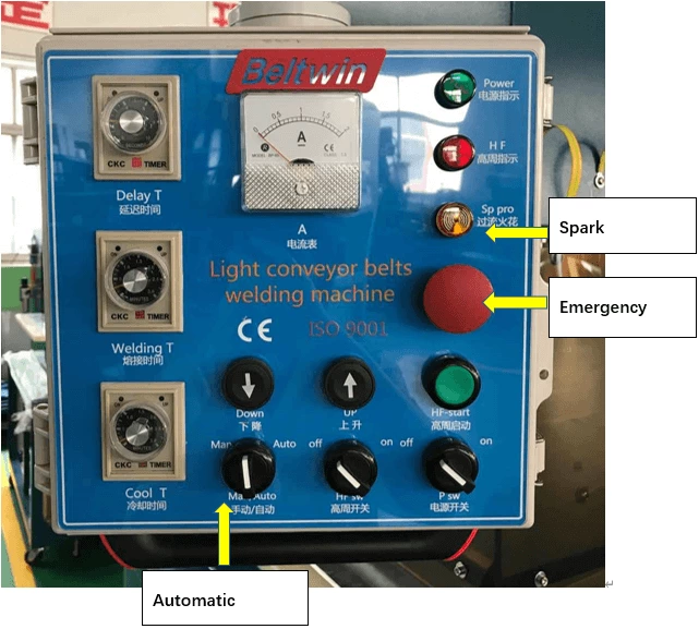 QA-1000 Hochfrequenz-Bandschweißmaschine für Band-V-Führung/Stollen/Seitenwand