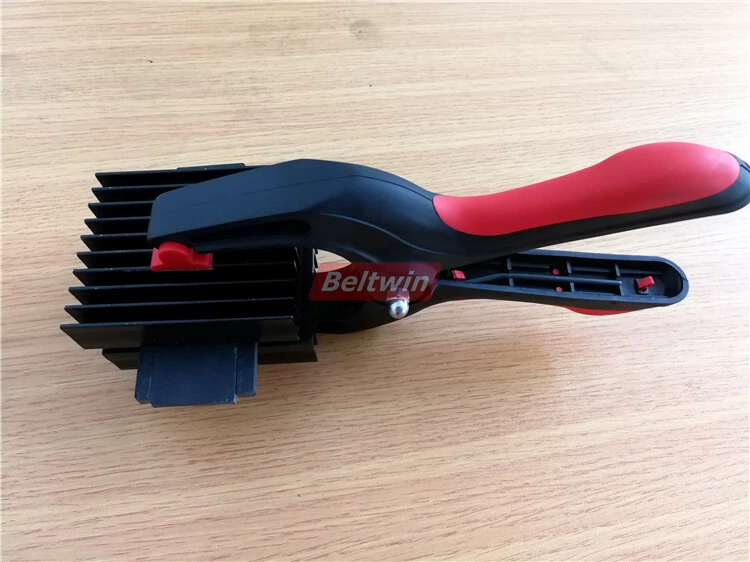 Heizklammerpresse zum Metallspleißen von Tangentialriemen, Maschinenriemen, Transport- und Prozessriemen