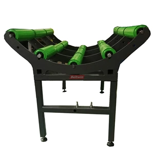 Gestell mit Rollen für Rollen aus PVC-PU-Förderbandmaterial