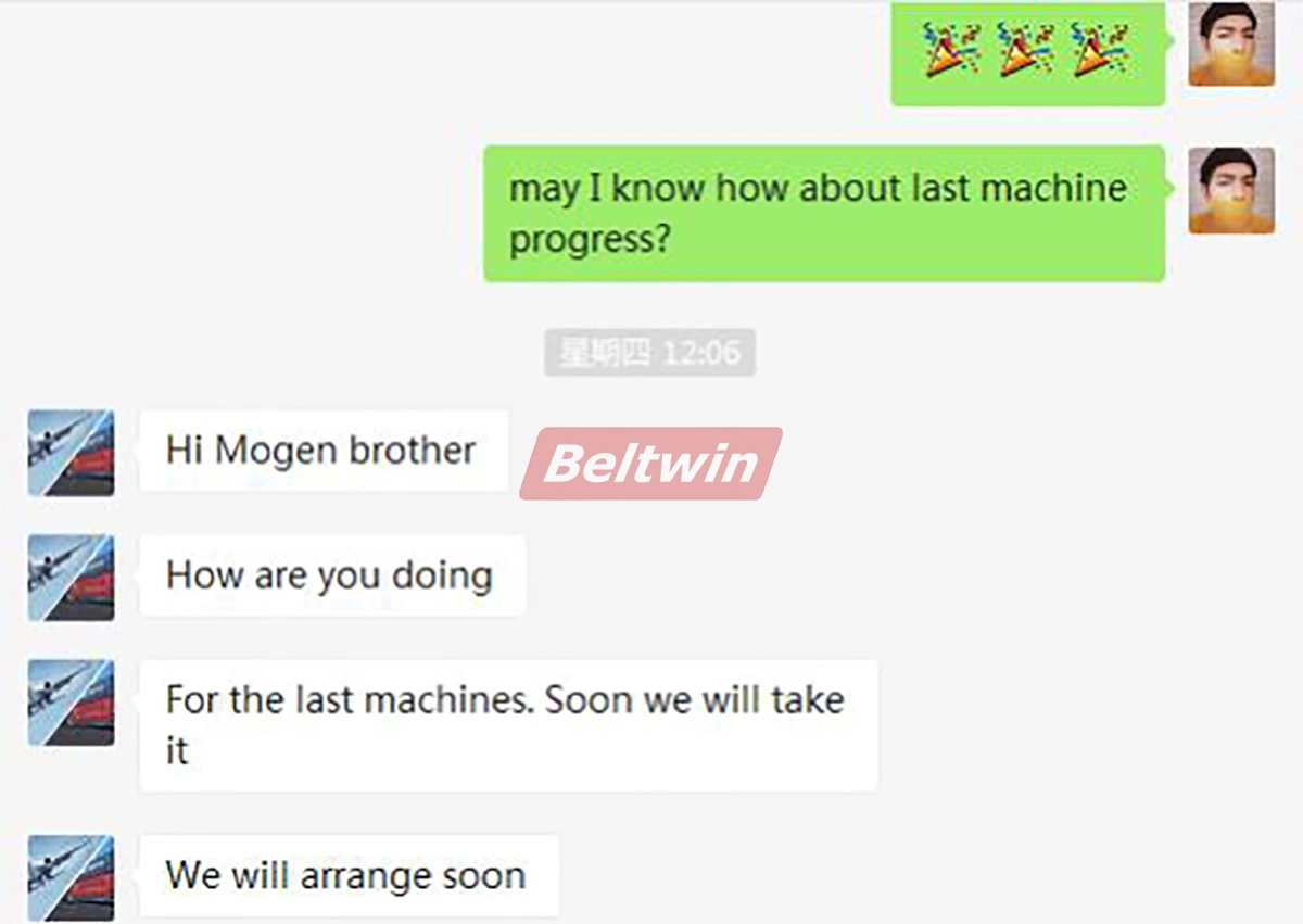 Gesamtlösung für die Förderbandwerkstatt für Kunden in Algerien