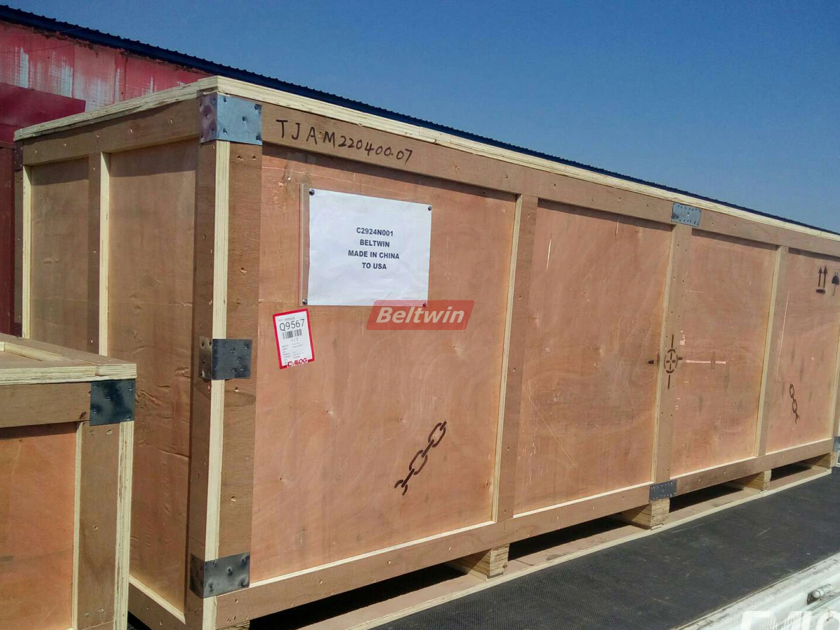 Liefertagebuch (Vulkanisierer DSLQ-S 3786 EB Beams nach USA) 2022.04.08